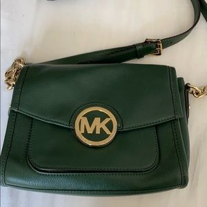 Michael Kors crossbody leather bag green